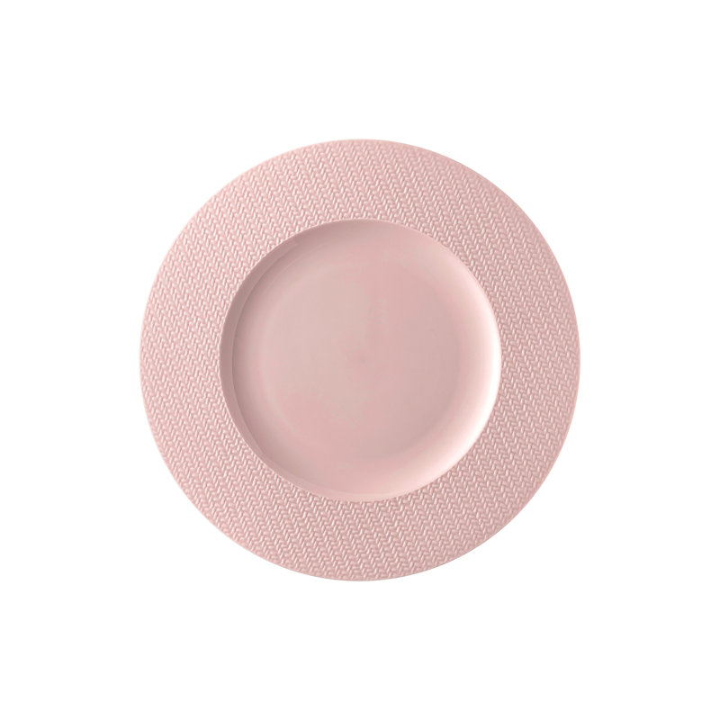 Kumi - Salad Rim Plate 9 In, Rose