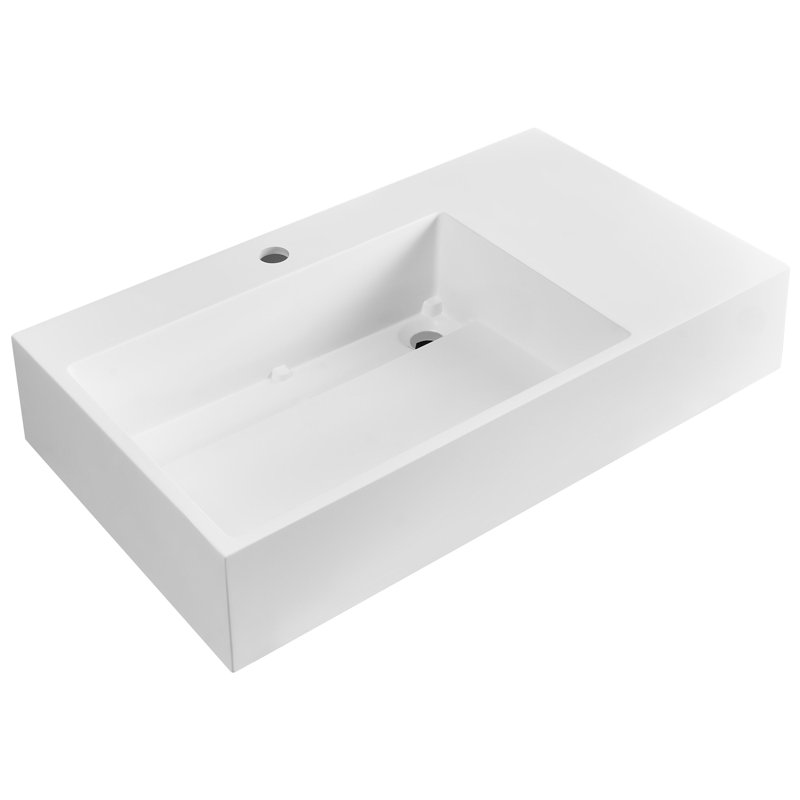 Wall Hung Basin CUSCO, White, 750cm H x 430cm W x 150cm D