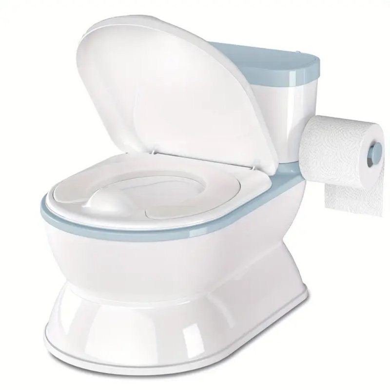 2-In-1 Toddler Potty Training Toilet - Larger Potty Chair And Removable Training Seat With Realistic Flush Sounds, Flip-Up Toilet Seat, Storage Bin And Toilet Paper Holder For Kids 1-3 Years Old, Baby Items