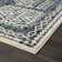 Rectangle Abstract Power Loom Polypropylene Area Rug in Blue