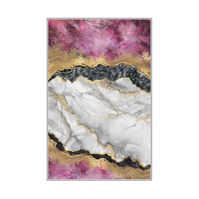 Luxurious Hall Carpet, 2.6 x 6.6 ft, 100% Polyester, 650 g/m², 0.3 in Pile Height | Antibacterial, Non-Slip PVC Underside | Machine Washable, 3D Digital Print | Perfect for Home Decor & Comfort