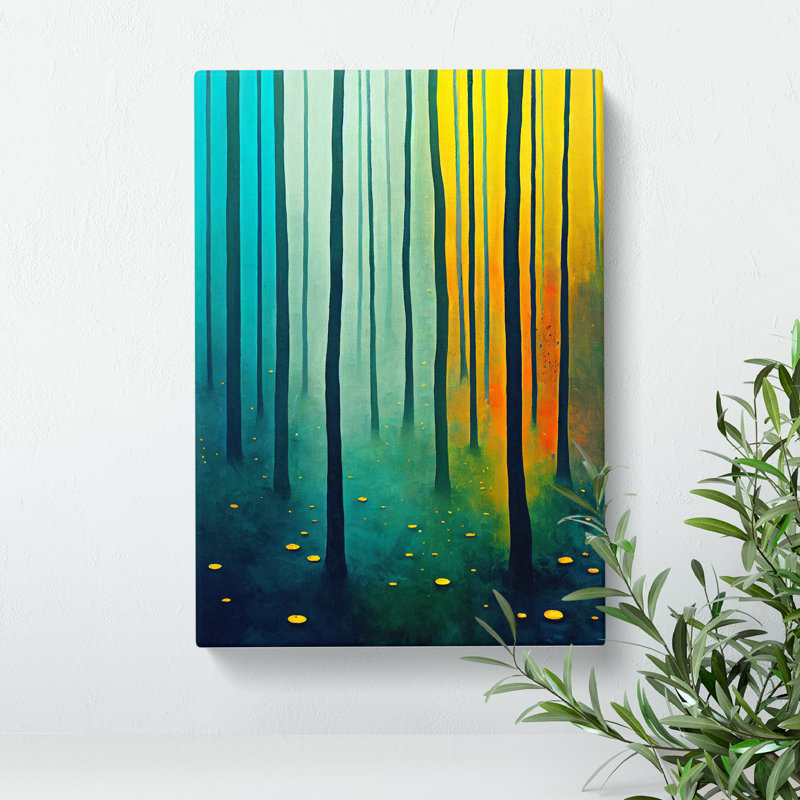 Bold Forest - Wall Art, Wrapped Canvas, 50cm H x 35cm W x 3cm D, No Matte