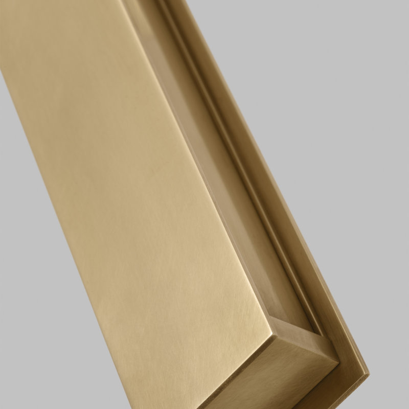 Bau Dimmable LED Wall Mounted Picture Light, Natural Brass, 3" H x 30" W x 8" D