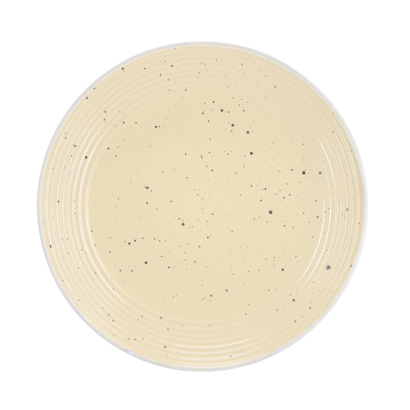 Emilia Cream and Yellow Ceramic Stoneware Dinnerware Set