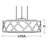 4 - Light Dimmable LED Geometric Chandelier