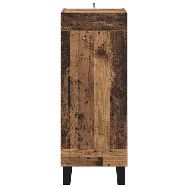  Sideboard Old Wood 34.5 X 34 X 90 Cm Engineered Wood And Iron, Old Wood
