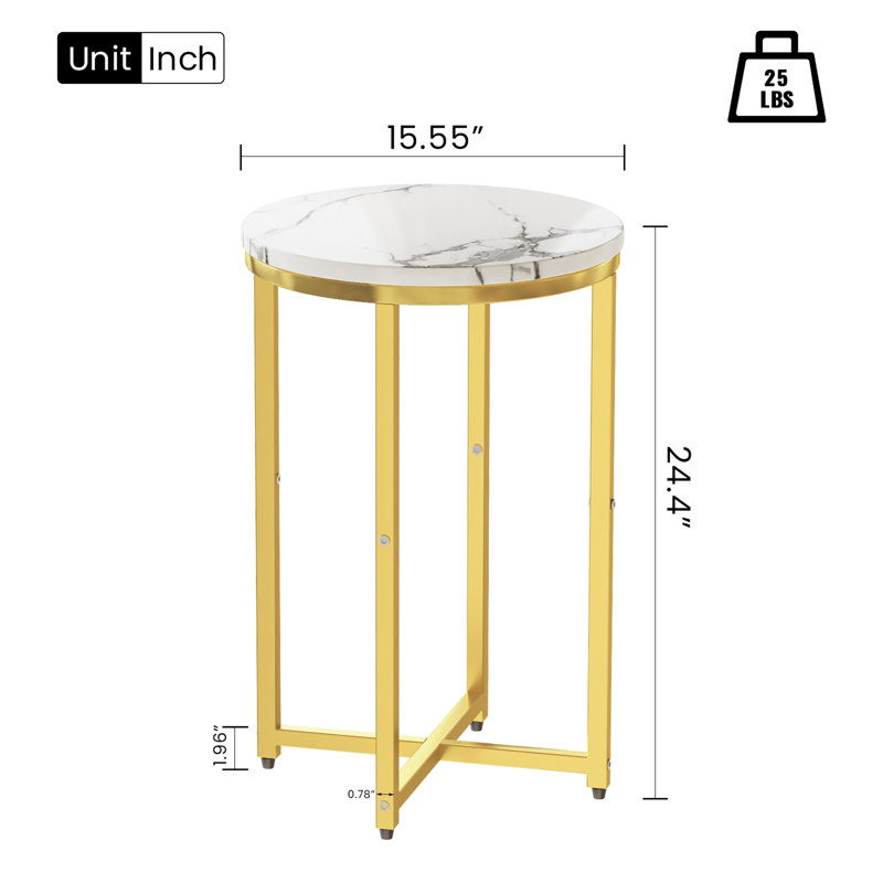 Table de bout Rylay, Or