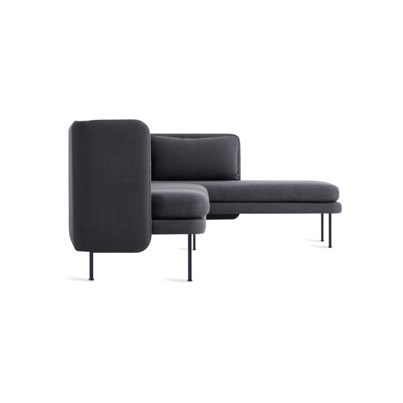 Bloke Chaise Sectional, Rostenkowski Blue, Right Hand Facing
