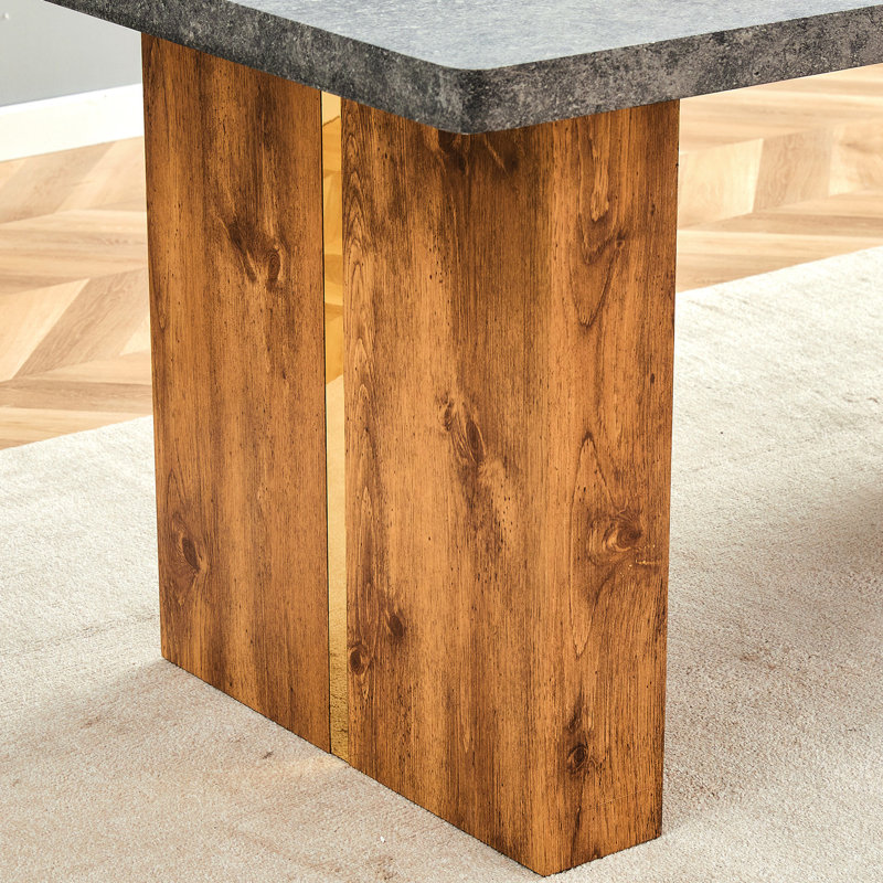 Ciment gris - plateau de table avec des pieds solides, rehaussant le style de votre maison