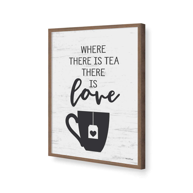 «Where There is Tea» par Art texturé, Brun, L 36 x H 48, Impression encadrée