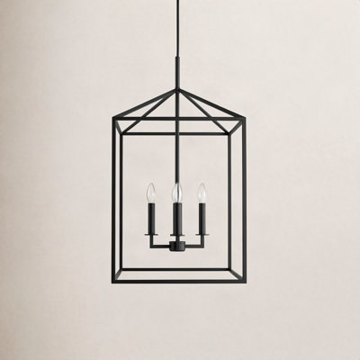 Ellis 4 - Light Dimmable Lantern Square / Rectangle Chandelier