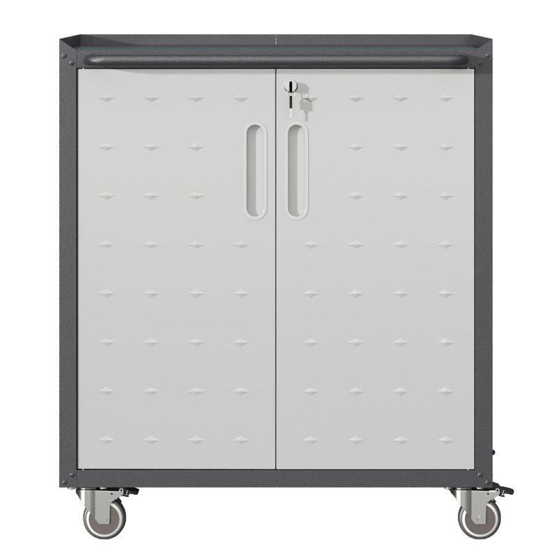 Armoire de rangement en métal robuste avec roulettes - Armoire de rangement pour outils robuste et durable pour les solutions de rangement de garage, de bureau et de maison