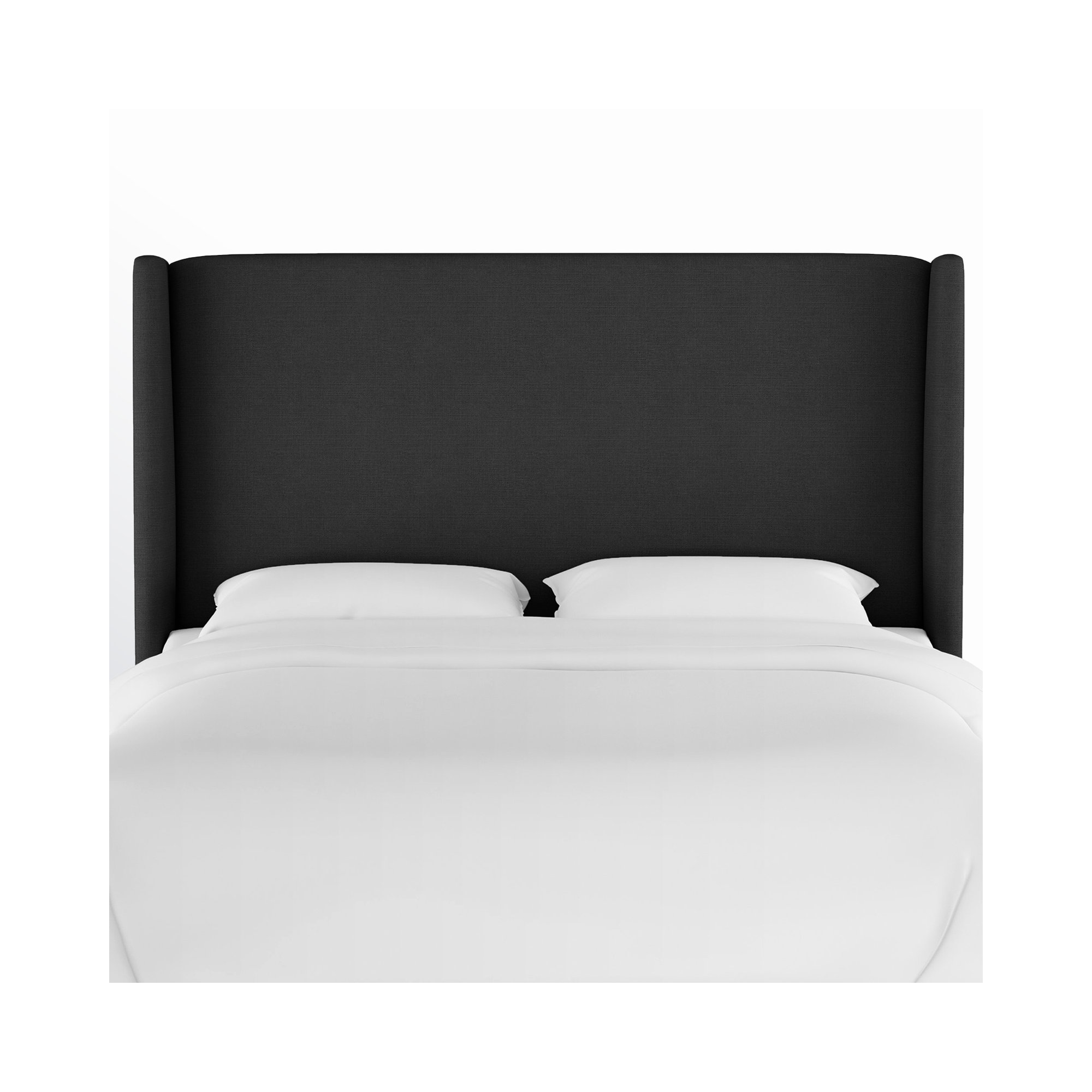 Tilly Upholstered Headboard, Classic Black Linen, Full
