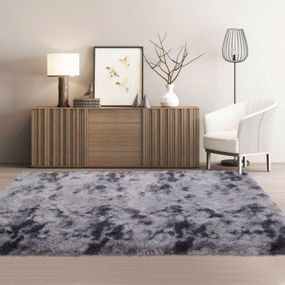 3-Layer Plush Shag Area Rug for Living Room, Soft High Pile Fuzzy Carpet with Non-Slip Backing