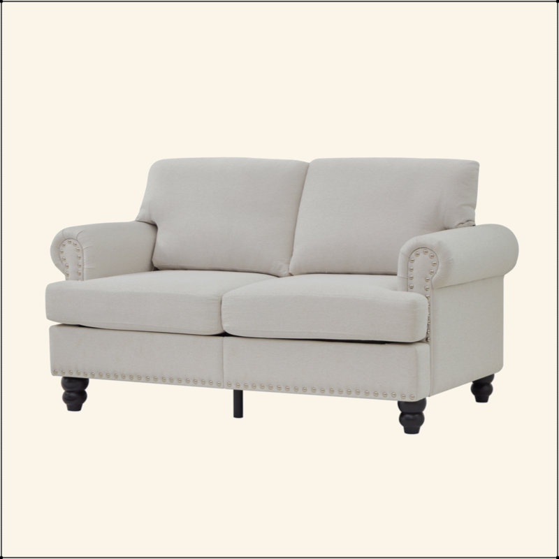 Canapé en tissu 59,5 po 59 po, Beige