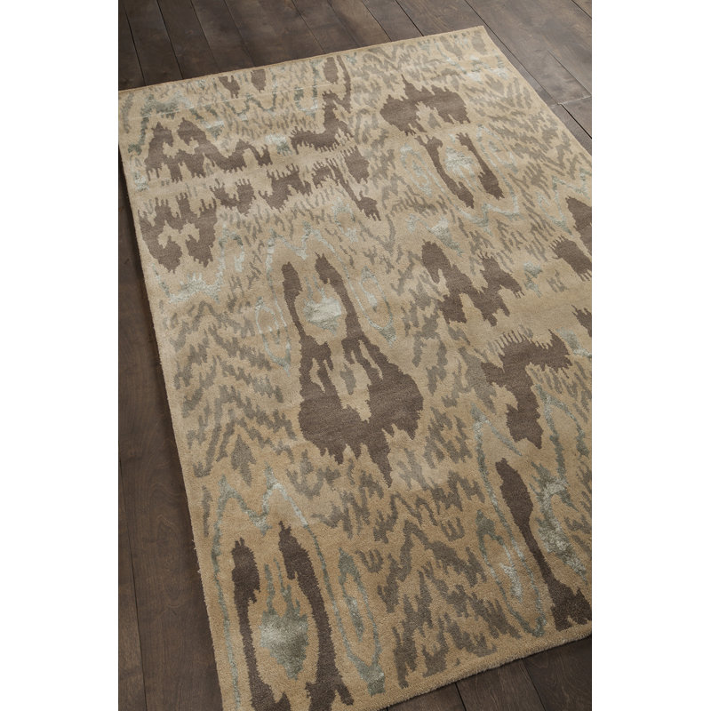 Rupec Tan Abstract Area Rug, 9' x 13'