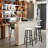Pub Height Bar Stools Set Of 2 Rustic Faux Marble Bar Stools-1802863642