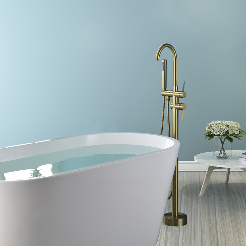 Robinet de baignoire à pattes Euro, Doré brossé