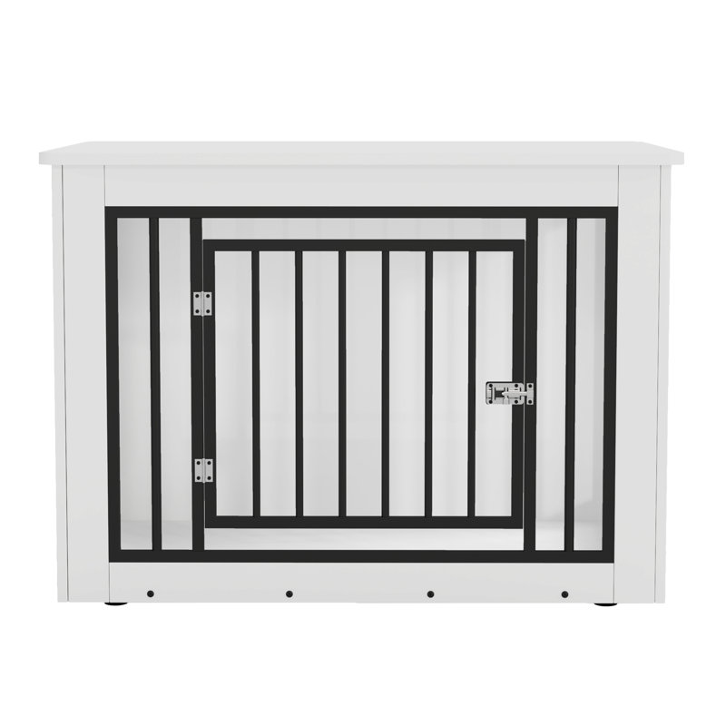 Caisse en bois pour chien, H 26,8 po x l 38,2 po x P 24 po, Blanc