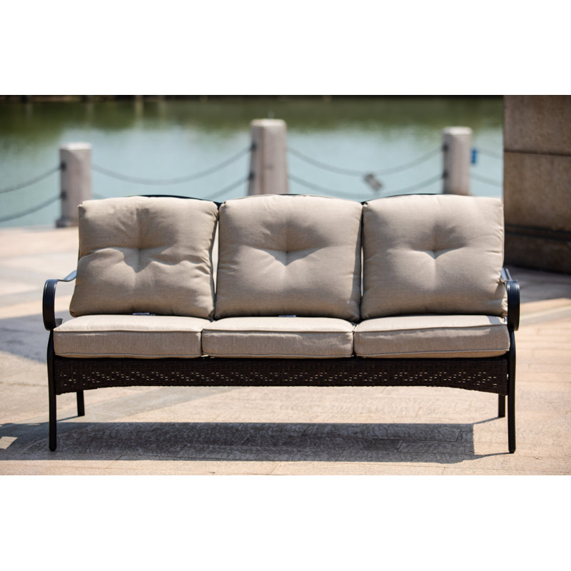 69.94'' Wide Straight Patio Sofa with Cushions