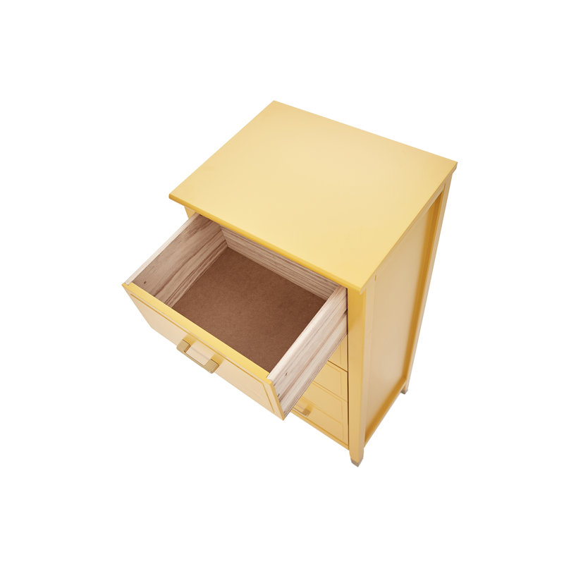 Olivette Chest of 5 Drawers, Mustard