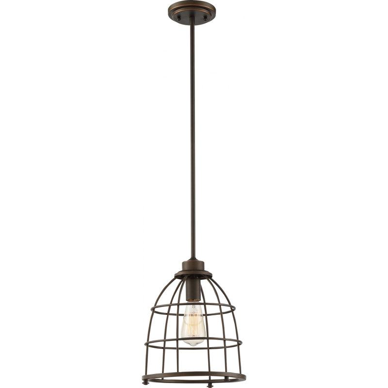 Motes 1 - Light Single Pendant, 46.5" H x 7.25" W x 7.25" D, Mahogany Bronze