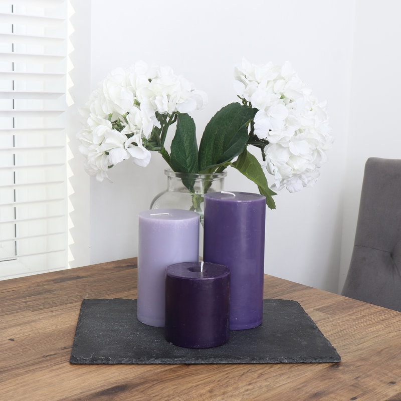 Unscented Scented Pillar Candle, Purple