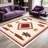 Moss Green & Cream Modern carpet-easy to clean, machine-washable, soft and comfortable; suitable for door mats, kitchens, living rooms, bedrooms, corridors, and laundry areas. Easy to clean, durable carpet for home decoration.-129515305