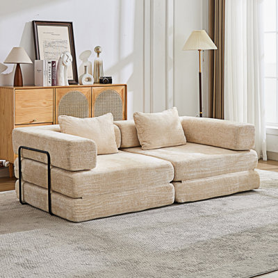 Convertible Floor Sofa Bed Loveseat