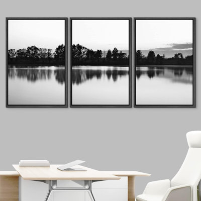 Lake River Landscape 3 - Pieces