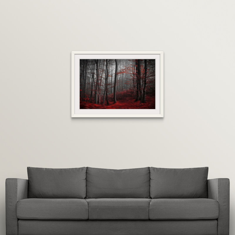 Impression « Bloody River », Cadre blanc, H 32 po x l 44 po x P 1 po