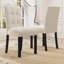 4 Piece Modern Tufted Dining Chair, Rustic Linen Upholstered with Rubber Wood Legs, Upholstered Accent Chair-1377158822