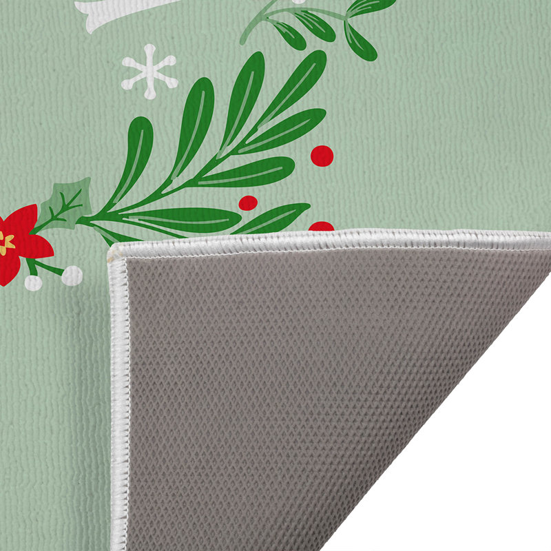 Tapis de bain «It's the Most Wondeful Time of the Year», Simple - L 34 po x l 21 po, Vert
