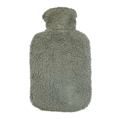 Plush Sherpa Reverse Officially Grumpy Black Hot Water Bottle