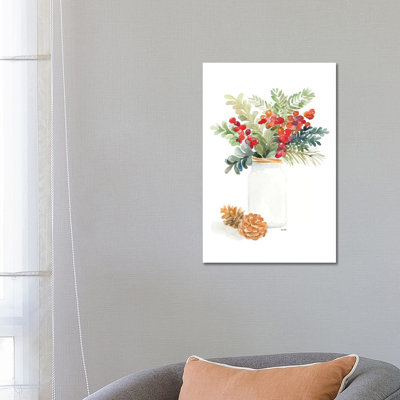 Mason Jar of Christmas 1 Piece Wrapped Canvas Wall Art
