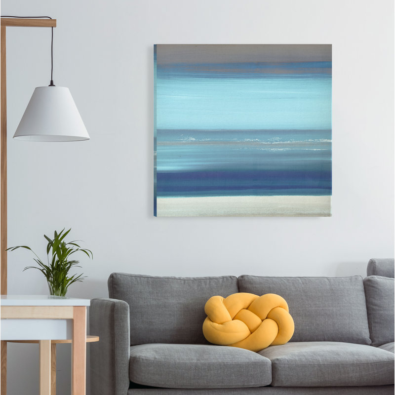 « par the sea ii », peinture, H 24 po x l 24 po x P 1,5 po, Toile tendue