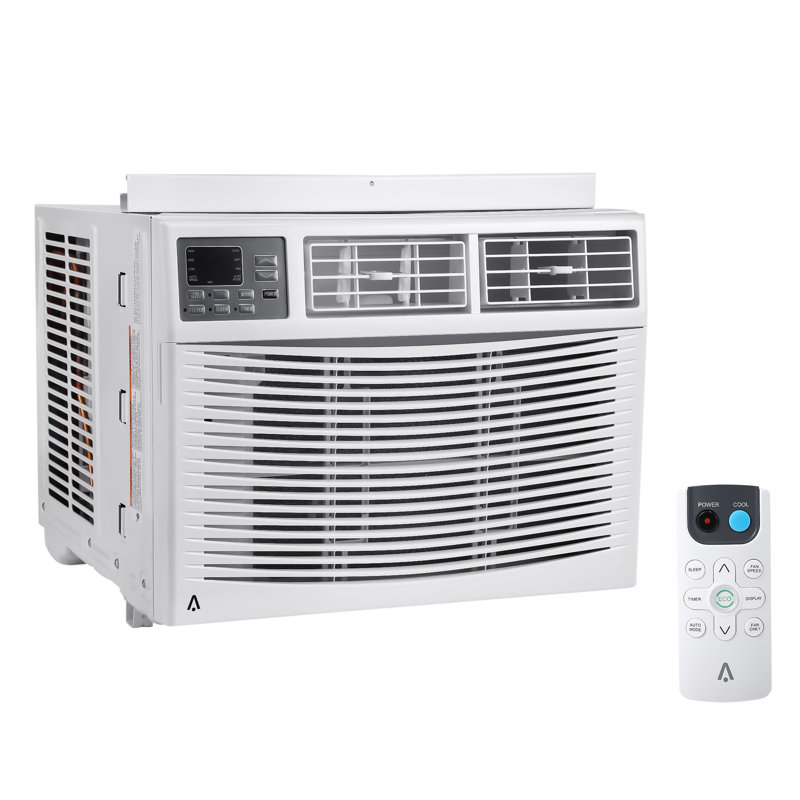 Climatiseur de fenêtre intelligent 10000 BTU avec WiFi et télécommande et contrôle d'application, ultra-silencieux, refroidit jusqu'à 450 pieds carrés. Pi. Installation facile