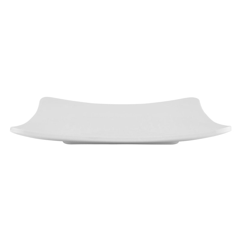 GET Melamine Textured Square Appetizer Plate, 8.75", White