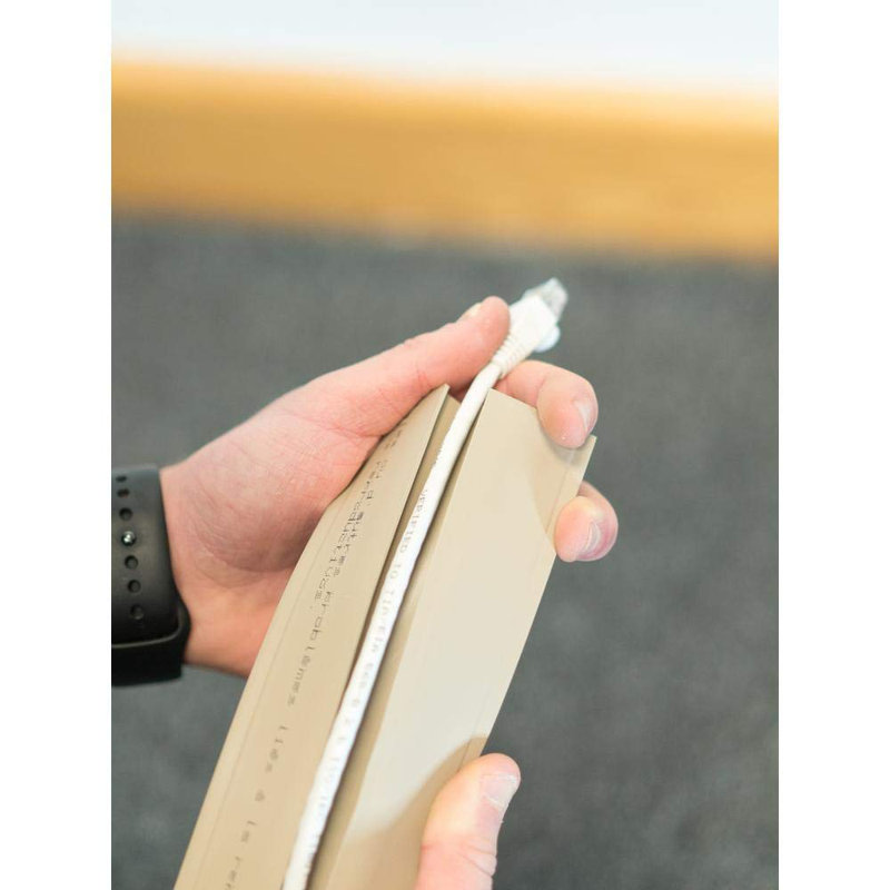 Ivory 15 ft Low Profile Cable Protector with Adhesive