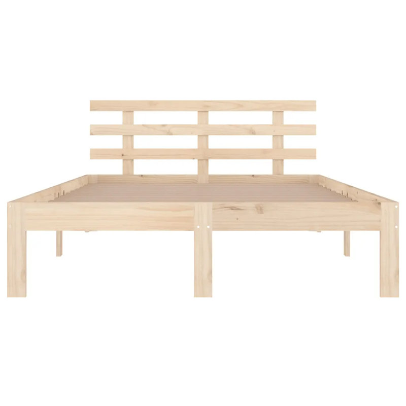 Bed Frame Solid Wood, Natural, Small Double (4')