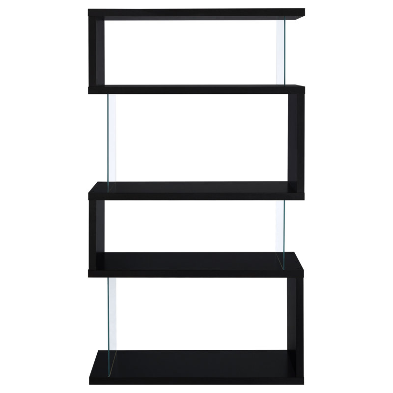 Athiya Geometric Bookcase, Black