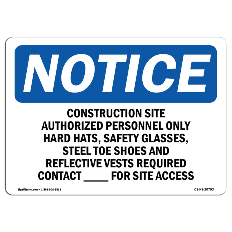 Enseigne de personnel de construction autorisé