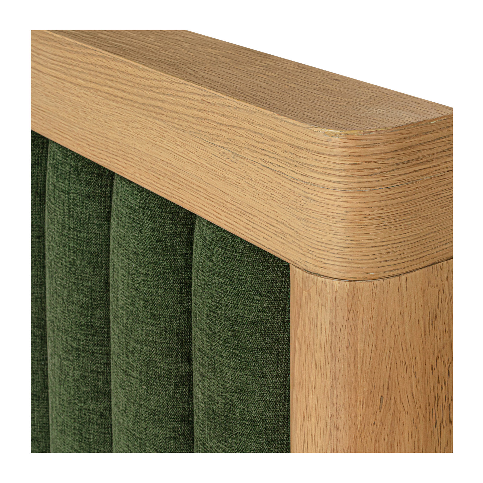 Roni Upholstered Bed, King, Forest Green Basketweave