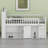 Space-Saving Loft Bed Featuring Built-In Storage Compartments and Ambient LED Headboard Lighting-563923927