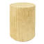 Table d'appoint brun antique, de forme cylindrique, de haute qualité, table d'aspect vieilli à la main en brun, texture semblable au bois, supporte les boissons et le décor, sans assemblage