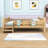 Queen Wood Floor Bed with Storage Bookcases-2059316353