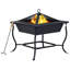 Gelantipy Fire Pit Black 42x42x45 cm Steel