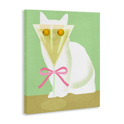 Chat avec des yeux olive Martini, design par Lil 'Rue