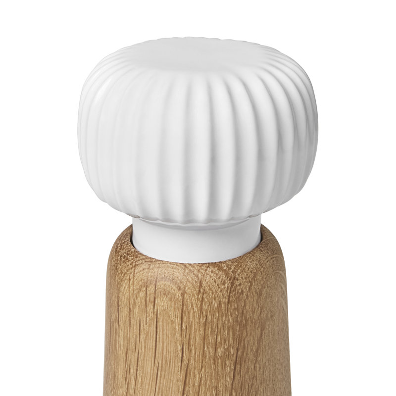 Hammershøi Salt & Pepper Mill, White, 5.7" H x 2.6" W x 2.6" D