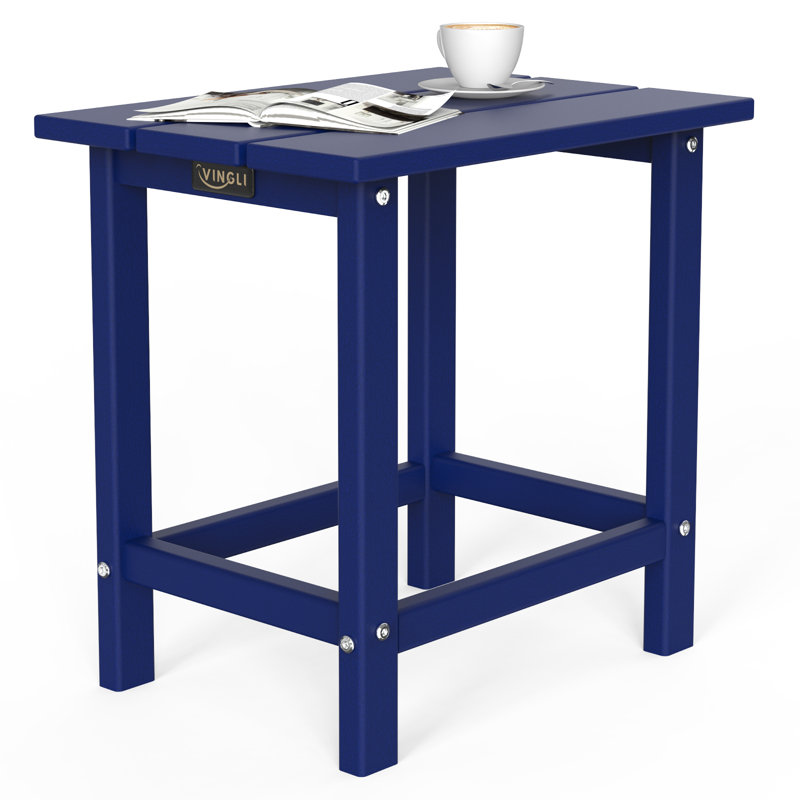 Table d'appoint de patio en PEHD, Bleu